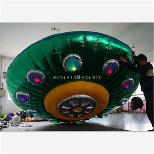 Balon UFO Tiup Berlampu LED Perak untuk Dekorasi Acara dan Pernikahan - Product Image 5