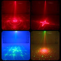 Télécommande intelligente Mini lumières laser LED programmables à 8 trous 128 motifs d'animation rvb pour l'éclairage décoratif DJ de fête à la maison