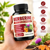 Complément de berbérine en capsules avec cannelle de Ceylan, curcuma, chardon-Marie, artichaut, poivre noir, 150 unités