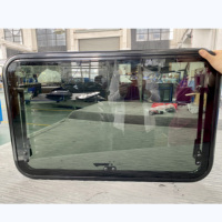 RV Aluminium + Verre Trempé Pousser Fenêtre Ouverte Pour Motohome 700*400mm