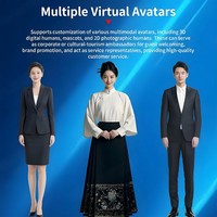 Machine tout-en-un humaine numérique holographique IA, accueil intelligent par humain virtuel, terminal de reconnaissance faciale