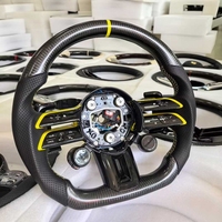 Volant plat en fibre de carbone YLA pour Benz AMG C63 GT C43 C63 W221 S63 W205 W204 W213 2020+ Volant de course automobile