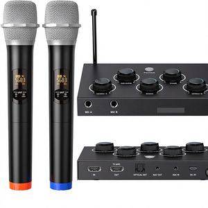 <span class=keywords><strong>Kit</strong></span> de microphones sans fil Bluetooth à installation facile, 2 micros portatifs et 2 micros bodypack, Microfono Inalambrico, Vente Flash - Product Image 1