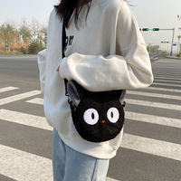 Porte-monnaie en peluche mignon Kiki Delivery Cat, sac à bandoulière en peluche pour adolescentes