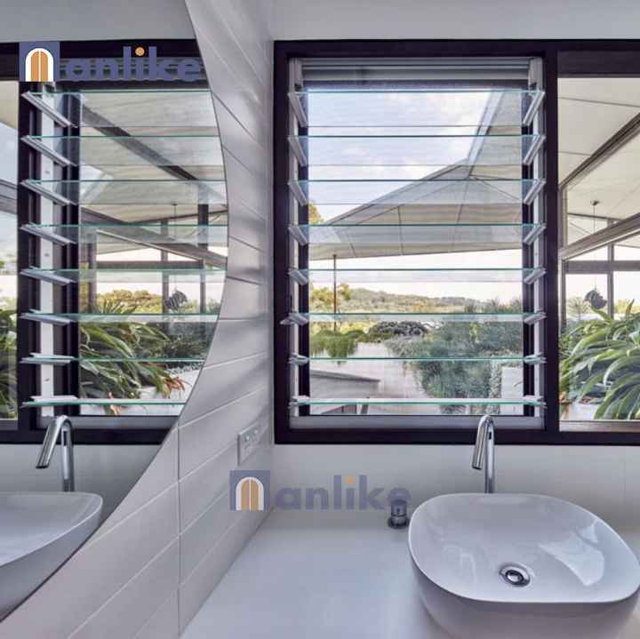 Anlike American Interior Aluminium Frame Hand Crank Louver