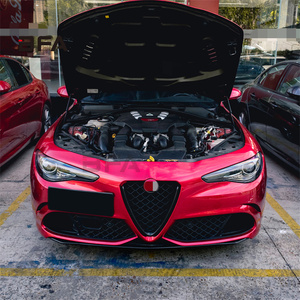 Pour <span class=keywords><strong>Alfa</strong></span> Romeo <span class=keywords><strong>Giulia</strong></span> mise à niveau capot en fibre de carbone de remplacement kit de carrosserie de style trèfle à quatre feuilles - Product Image 2
