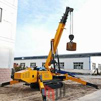 Grue araignée télescopique télécommandée de 10m, 15m, 19m, 21m, 25m, 30m, 50 pieds, 3 tonnes, 5 tonnes, 8 tonnes, 12 tonnes avec flèche de déplacement et nacelle de travail