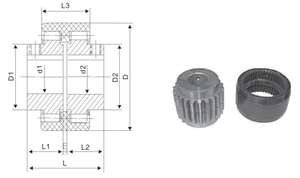 ปลอกไนลอนแบบยืดหยุ่นสำหรับเกียร์, ข้อต่อแบบดรัมใช้งานได้นาน - Product Image 2