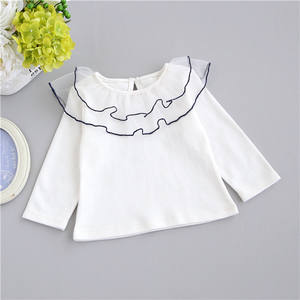 Nouveau produit : T-shirt uni bicolore à manches longues pour fille, haute qualité, fabriqué en Chine - Product Image 1