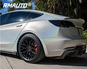 Alerón trasero de fibra de carbono RMAUTO tipo performance para Tesla Model Y 2021, alerón trasero con estilo de ala, kit de carrocería. - Product Image 2