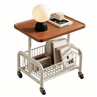 Table d'appoint moderne en métal pour canapé, chariot de rangement mobile pour salon, étagère à roulettes, petite table basse, table d'appoint de maison, organisateur de rangement