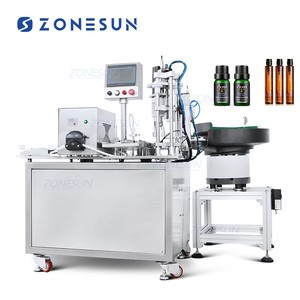 ZONESUN ZS-AFC15 rotatif automatique petit vernis à ongles bouteille d'huile essentielle vis capsuleuse monobloc remplissage capsulage Machine - Product Image 1