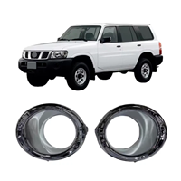Cadre de phare antibrouillard pour Nissan Patrol Y61 2005-2018, phare antibrouillard avant, pare-chocs, lampe, garniture chromée