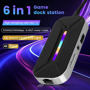 Hub USB-C Sarafox XS6 6-en-1 Type C vers audio 3,5 mm avec réseau RJ45 1000 Mbps, HDMI et adaptateur de charge PD60W 3.0 (3,5 mm + RJ45 + PD100W) - Product Image 2