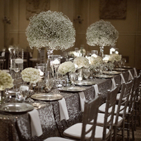 Bola de Flores Artificiales de Seda de 80 cm con Rosas y Paniculata, Decoración para Mesa de Boda, Salón y Sala de Exposiciones
