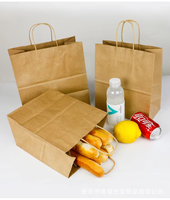 Sacs en papier kraft blanc brun recyclé imprimés personnalisés poignées emballage à emporter de restaurant pour pizza lait personnalisé votre propre
