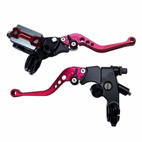Nouvelle Pompe de Frein Supérieure Modifiée pour Moto, Maître-Cylindre en Alliage d'Aluminium CNC, Levier de Frein à Main Réglable sur 6 Niveaux
