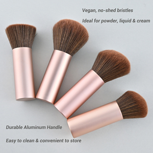 Brochas de Maquillaje Kabuki de Alta Calidad para Base y Contorno, Brochas de Maquillaje Portátiles Personalizadas para Viaje, Venta al Por Mayor - Product Image 5