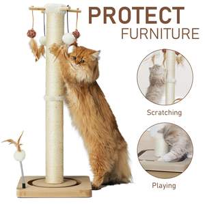 <span class=keywords><strong>Tiragraffi</strong></span> <span class=keywords><strong>per</strong></span> <span class=keywords><strong>Gatti</strong></span> JQ da 33 Pollici, Grande Palo in Sisal con Giochi a Sfera <span class=keywords><strong>per</strong></span> <span class=keywords><strong>Gatti</strong></span> e Gattini da Interno - Product Image 4