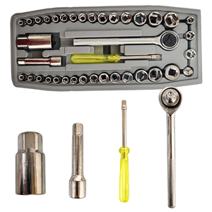 Kit complet de mécanicien automobile, jeu de clés à douille de 40 pièces avec cliquet et boîte rigide, pour la réparation de voitures, de SUV, de camions et de motos - Product Image 3