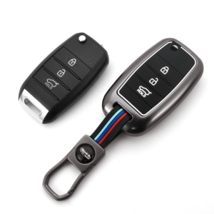 Housse de clé de voiture en alliage de Zinc DM pour <span class=keywords><strong>Kia</strong></span> <span class=keywords><strong>Sportage</strong></span> Ceed Sorento Cerato Forte KX3 K5 2017 2018 2019 <span class=keywords><strong>porte</strong></span>-clés de voiture à distance - Product Image 2