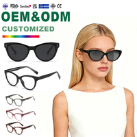 Gafas Ópticas de Acetato con Diseño Ojo de Gato, Ligeras y de Alta Calidad para Mujer, Estilo Vintage para Uso Diario