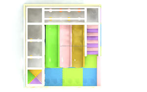 Parc d'attractions électrique de style coloré 4.3*4.7*2.3m Aire de jeux intérieure Softplay Set Naughty Castle Kids Play - Product Image 2