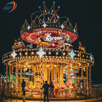 Équipement de terrain de jeu de foire Antique Grand carrousel musical Merry Go Round à vendre