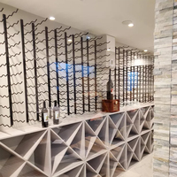 Porte-bouteilles mural moderne en métal, étagères de présentation en acier inoxydable, organisateur de rangement, armoire de bar à vin, casier à vin mural