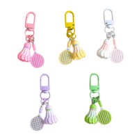 Porte-clés tendance en alliage, pendentif breloque DIY fait main, motif badminton exquis et mignon, en résine plastique imprimée UV et colle époxy, pour homme