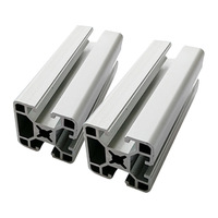 Présentoirs modulaires sur mesure Systèmes d'encadrement de cabines Profilés aluminium à colonne octogonale usinés CNC Brochage de perçage +/-0.01mm