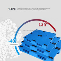 Palettes en plastique HDPE recyclables, résistantes à l'humidité, à simple face, 1200*1200, pour sacs
