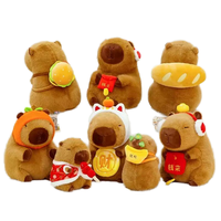 En gros, Pendentif porte-clés Capybara mignon en peluche lavée, en coton PP super doux, anti-stress, 10 tailles, Anniversaire