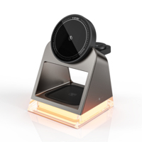 JEDI Logo personnalisé Chargeur sans fil Veilleuse forte magnétique 3-en-1 Support pour téléphone portable Station d'accueil