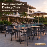 Chaise d'extérieur en PP robuste empilable, résistante aux intempéries et aux UV, inaltérable, pour jardin et balcon, OEM ODM