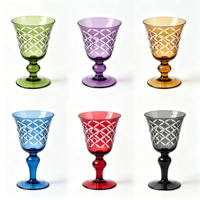 Verre à vin en cristal SNW personnalisé, gravé à la main, motif classique vintage, avec perles, pour cadeau, fête, mariage