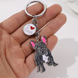 Llavero colgante de metal con etiquetado en dos colores (negro y blanco), diseño de toro de corrida, estilo lindo y creativo de dibujos animados, joyería para bolso, venta al por mayor - Product Image 2