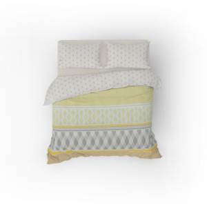 Juego De funda De edredón De tamaño francés doble mostaza De Rotterdam 52% algodón 48% Poli 30x30x76x56 pigmento impreso Housse De Couette 240x220cm - Product Image 2