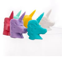 Moule en silicone, vente en gros, accessoires de bar, breloques pour verre à vin, 6 pièces, matériel en silicone non toxique, licorne, marqueur pour verre à vin en forme 3D