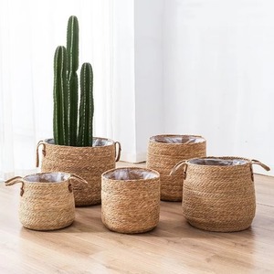 <span class=keywords><strong>Cesto</strong></span> Portaoggetti <span class=keywords><strong>Rotondo</strong></span> in <span class=keywords><strong>Vimini</strong></span> Personalizzato con Manico, <span class=keywords><strong>Cesto</strong></span> Organizzatore per Decorazione Casa - Product Image 2