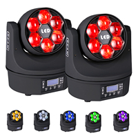Mini Cabeza Móvil Beam Spot 150W para Escenario con 6 LEDs Ojo de Abeja RGBW de 15W para Discoteca, Club Nocturno, DJ con Efectos Sharpy Beam