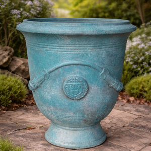 Jardinières d'extérieur modernes écologiques toutes saisons pour la maison et le jardin, finition peinte, best-seller, pots à fleurs ronds en fibre de verre - Product Image 5