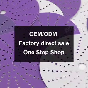 벨크로 6 인치 사이클론 구멍 합금 강철 및 목재 연마 용 방수 폴리에스터 필름이있는 세라믹 샌딩 디스크 백킹 - Product Image 4