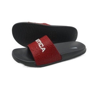 Sandales avec motif de lettres pour hommes, sandales coulissantes à bout ouvert, avec support tubulaire en arc et semelle épaisse, style classique et ample, 2021 - Product Image 4