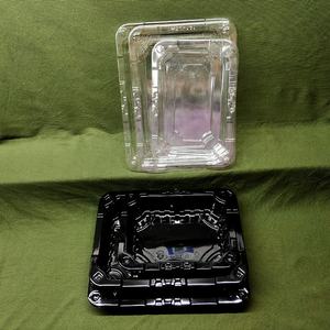 Barquette sous vide en plastique alimentaire 550/600/650/950 ml pour aliments congelés, fruits frais, viande, boîte à bento noire pour déjeuner et salade avec couvercle transparent - Product Image 5