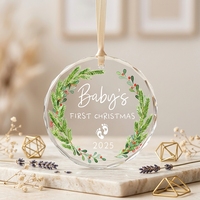 Vente flash - Ornement en verre cristal transparent moderne et écologique en forme de K9, logo personnalisé gravé au laser, pendentif en cristal de verre décoratif