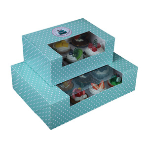 Pink Striped Pattern Printed <strong>Mini</strong> Custom Wedding 12 Hole Cupcake Box/Cardboard Paper Packing Food <strong>Cake</strong> <strong>Boxes</strong> - Product Image 4