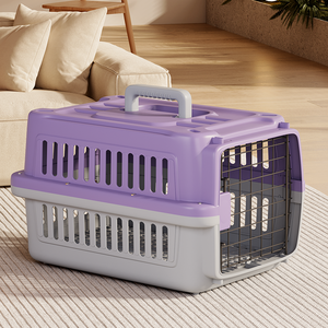 Compagnia aerea con consegna rapida ha approvato una grande cuccia da viaggio in plastica per animali domestici su ruote portabagagli portatili per cani e gatti vendita gabbia - Product Image 2