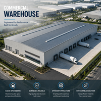 Entrepôt en structure d'acier conçue sur mesure, bâtiment logistique industriel préfabriqué