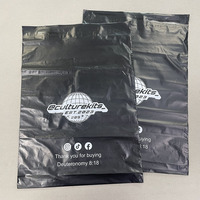 Sacs d'expédition noirs en LDPE pour colis, sacs d'emballage pour coursiers, sacs postaux en polyéthylène personnalisables pour vêtements